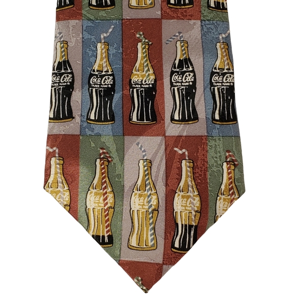 Vintage Coca Cola Silk Neck Tie - Picture 3 of 6
